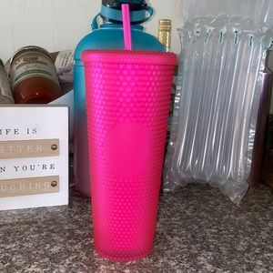 Pink studded tumbler Starbucks cup